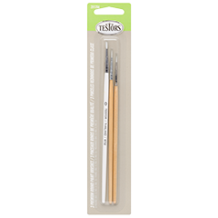 Testors 281206 Red Sable Round Brushes-Set of 3
