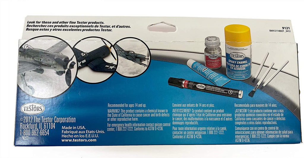 Testors 9121 Aircraft Finishing Enamel Paint Set