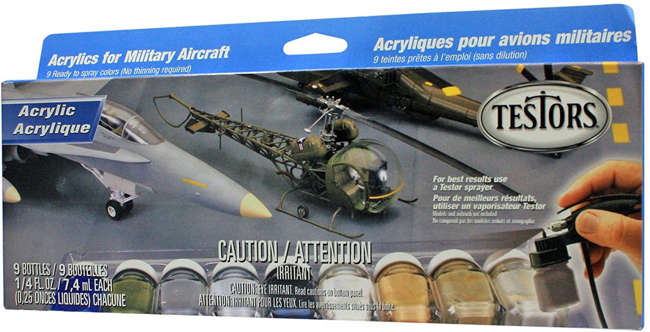 Testors 9136 Aircraft Spraying Acrylic Paint Set