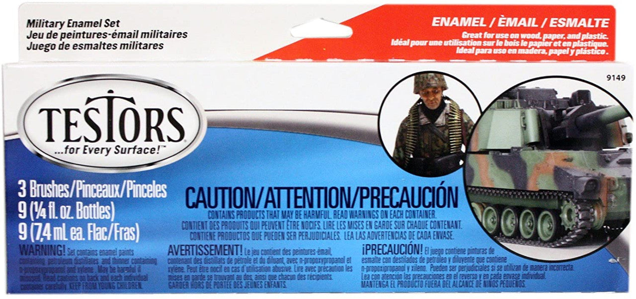 Testors 9149 Military Enamel Paint Set
